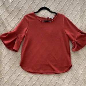 Green Envelope Burnt Orange Shirt